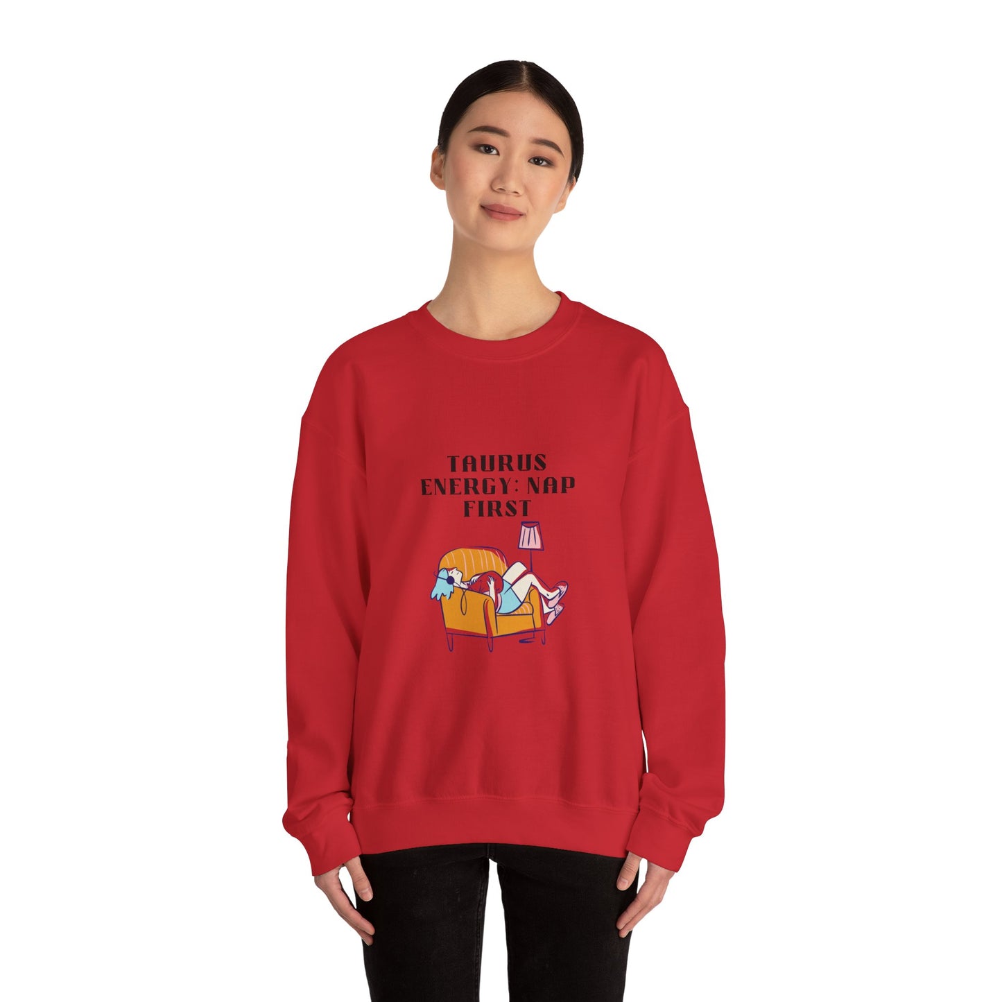 Taurus Nap Sweatshirt: Cozy Zodiac Crewneck for Astrology Lovers, Perfect Gift for Birthdays, Relaxation, and Home