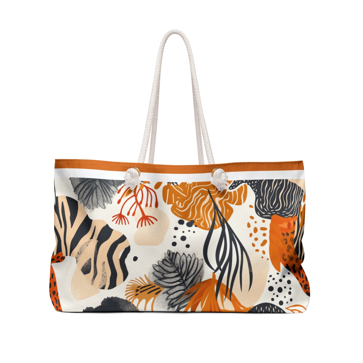 Stylish Weekender Bag with Abstract Floral Design, Travel Tote, Beach Bag, Overnight Bag, Gym Bag, Practical Gift