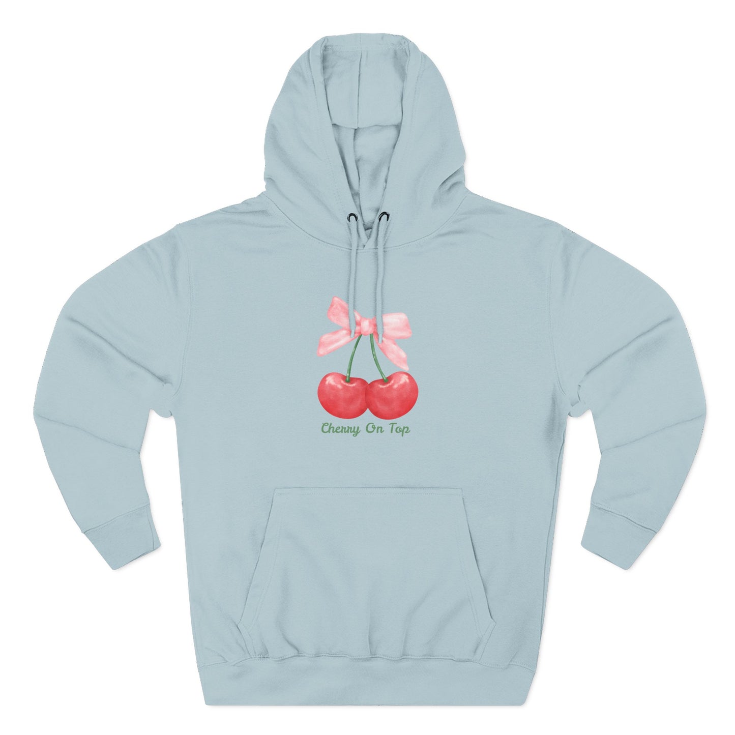 Cute Cherry Fleece Hoodie, Cozy Sweatshirt, Gift for Her, Trendy Outfit, Cute Cherries Design, Perfect for Casual Wear
