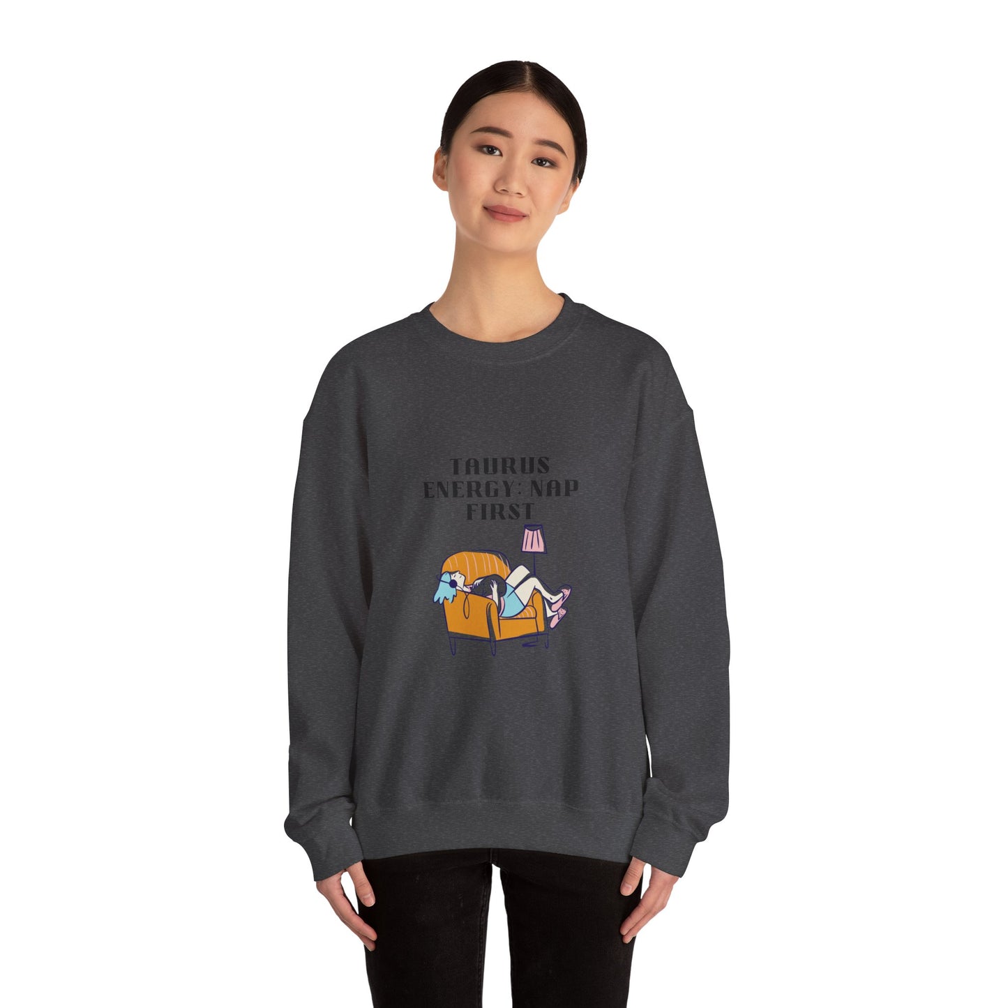 Taurus Nap Sweatshirt: Cozy Zodiac Crewneck for Astrology Lovers, Perfect Gift for Birthdays, Relaxation, and Home