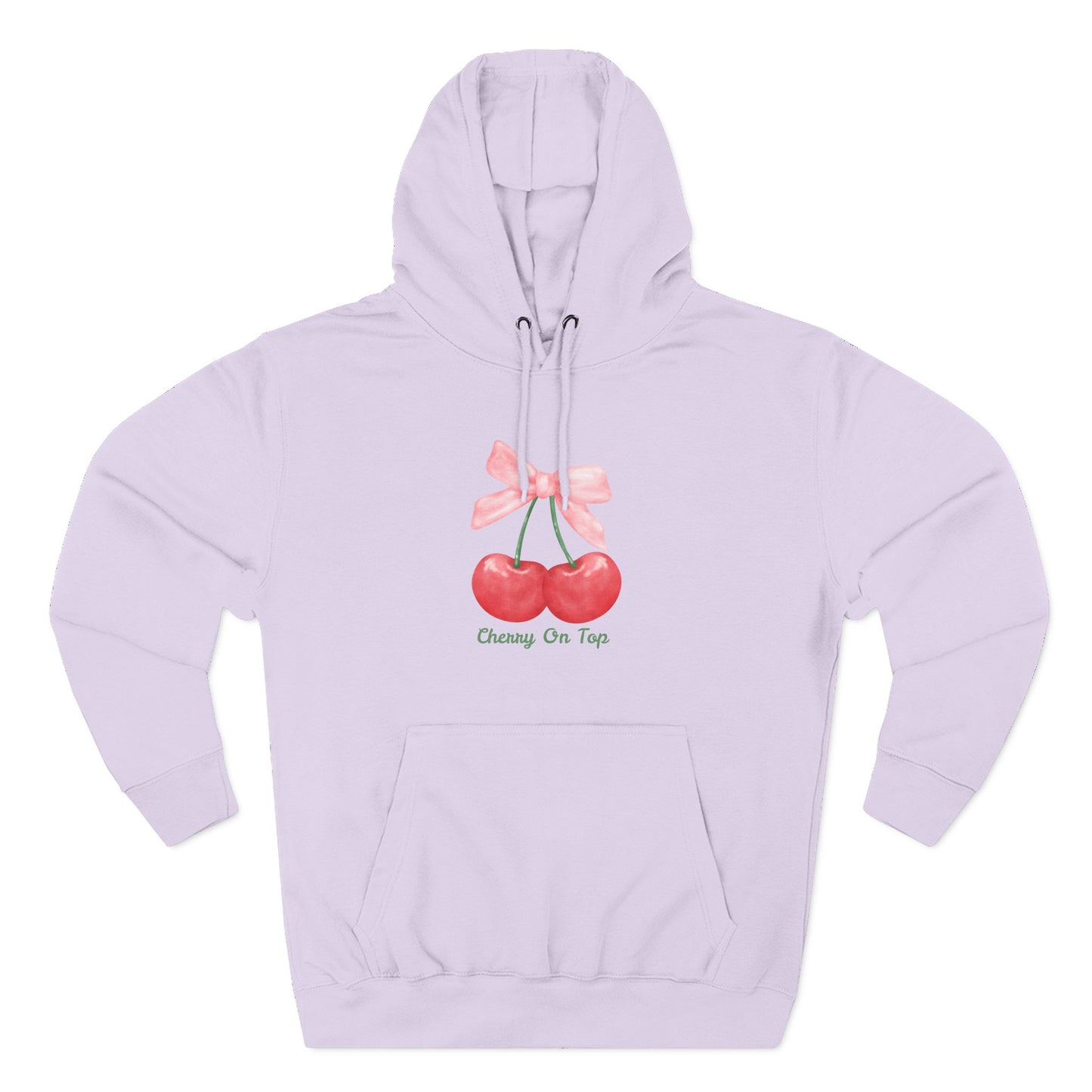Cute Cherry Fleece Hoodie, Cozy Sweatshirt, Gift for Her, Trendy Outfit, Cute Cherries Design, Perfect for Casual Wear