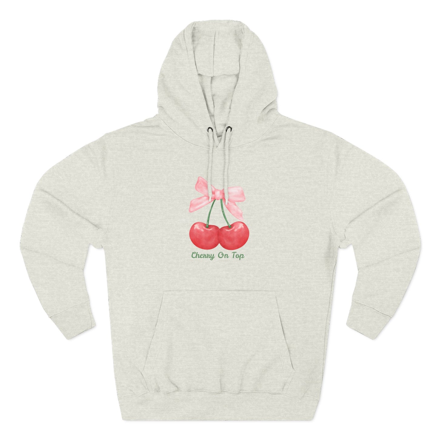 Cute Cherry Fleece Hoodie, Cozy Sweatshirt, Gift for Her, Trendy Outfit, Cute Cherries Design, Perfect for Casual Wear