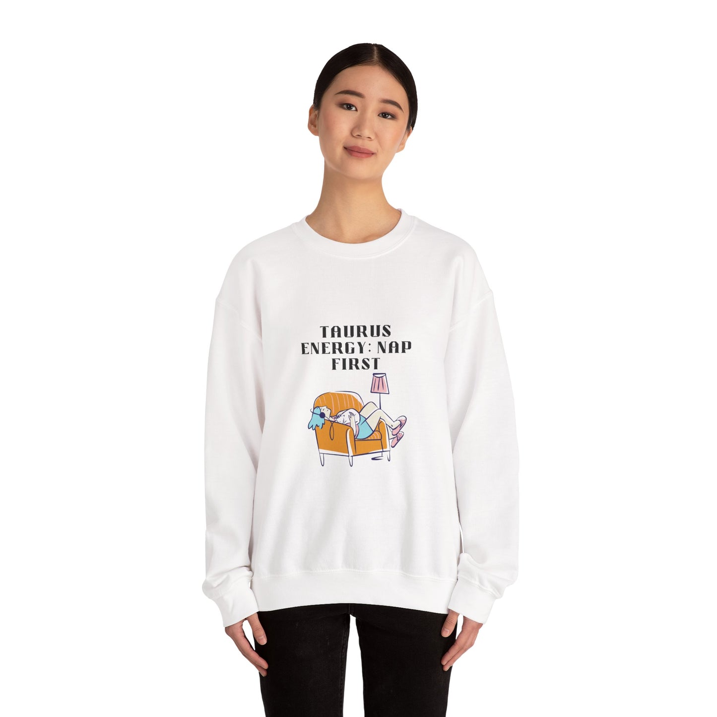 Taurus Nap Sweatshirt: Cozy Zodiac Crewneck for Astrology Lovers, Perfect Gift for Birthdays, Relaxation, and Home