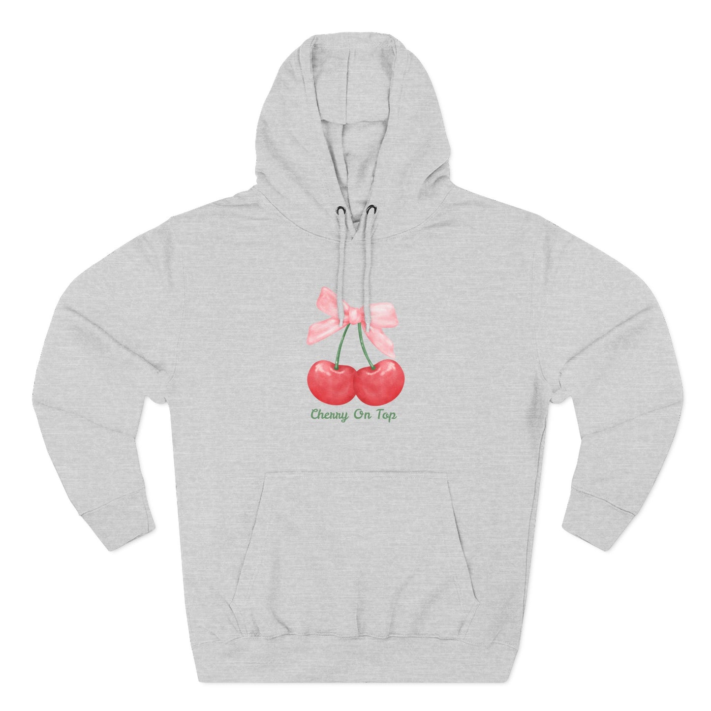 Cute Cherry Fleece Hoodie, Cozy Sweatshirt, Gift for Her, Trendy Outfit, Cute Cherries Design, Perfect for Casual Wear