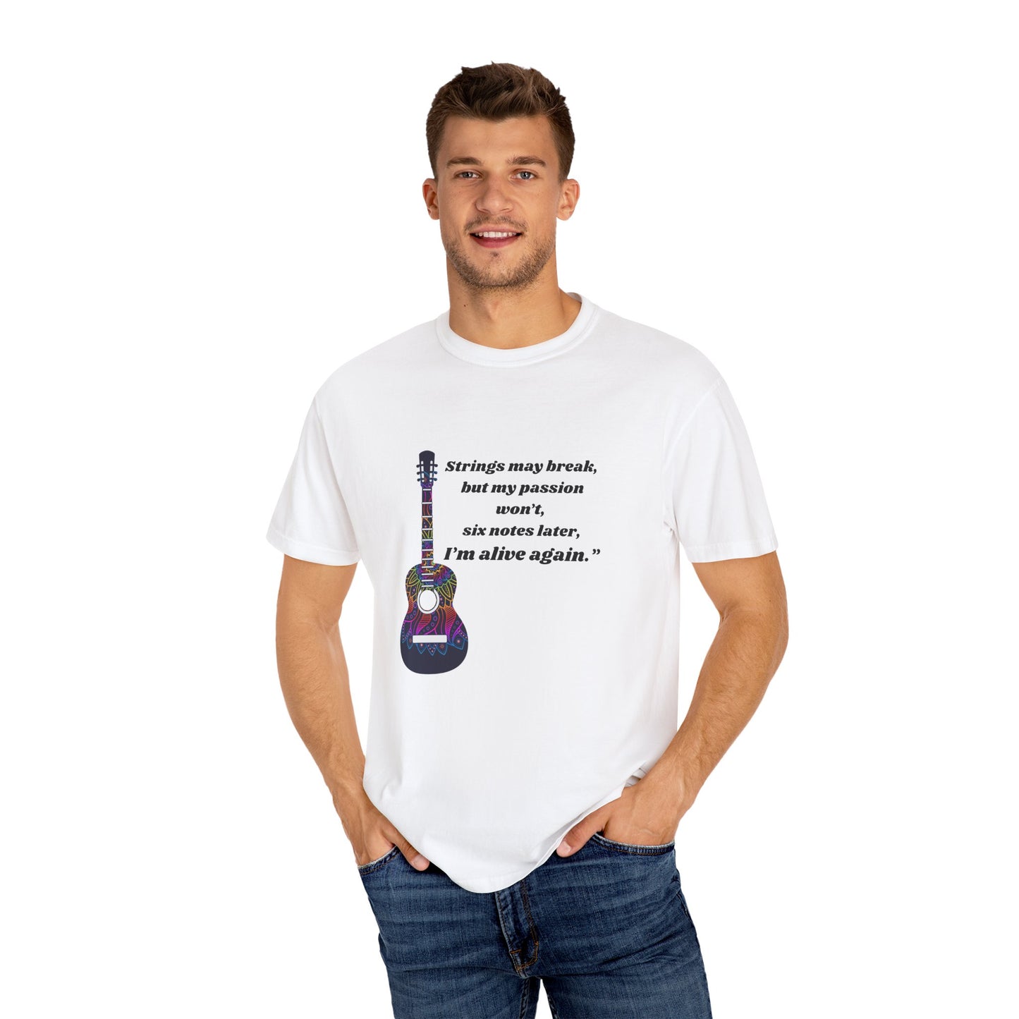 Musical Passion T-Shirt - Guitar Design, Perfect Gift for Musicians, Music Lovers, Holiday Apparel, Inspirational Tee, Casual Wear