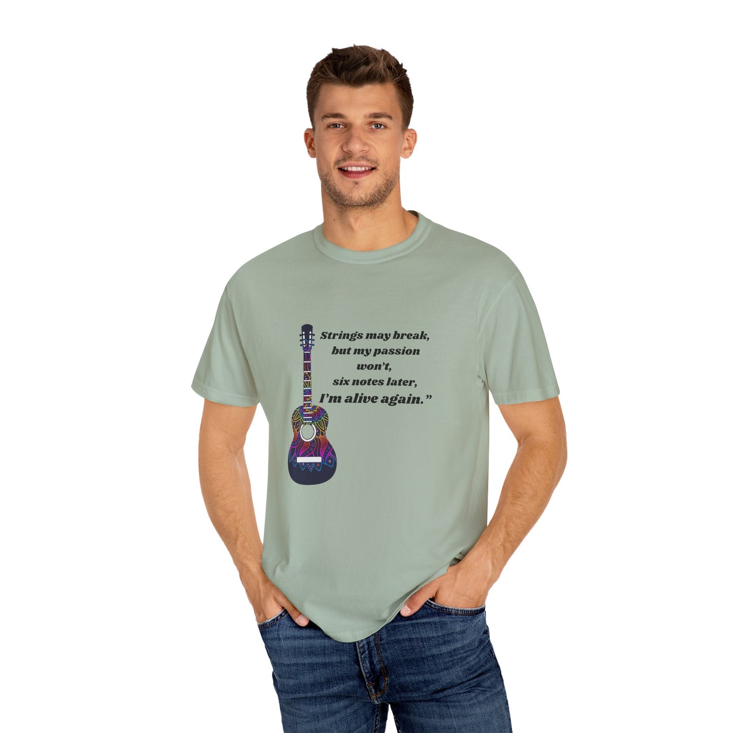 Musical Passion T-Shirt - Guitar Design, Perfect Gift for Musicians, Music Lovers, Holiday Apparel, Inspirational Tee, Casual Wear