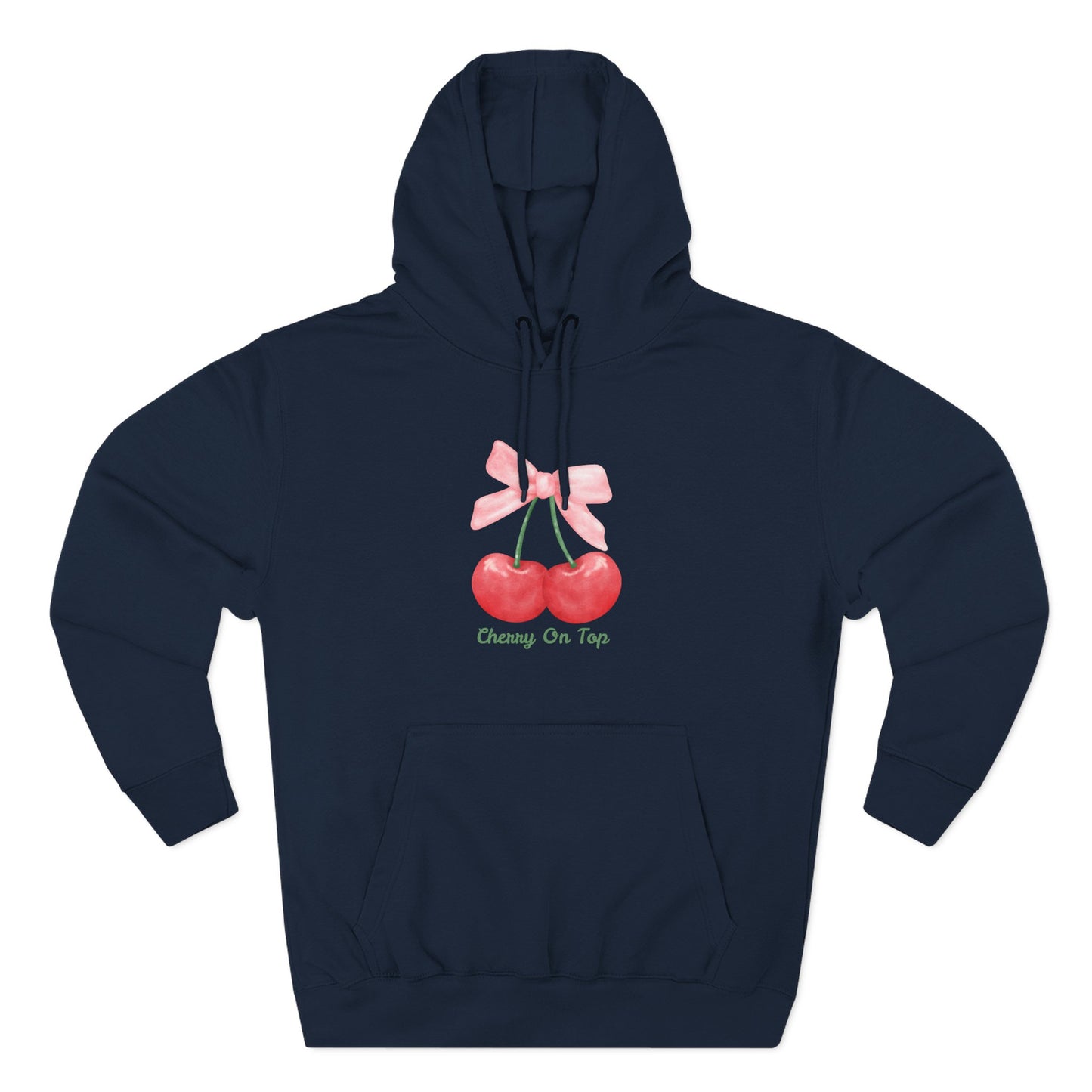Cute Cherry Fleece Hoodie, Cozy Sweatshirt, Gift for Her, Trendy Outfit, Cute Cherries Design, Perfect for Casual Wear