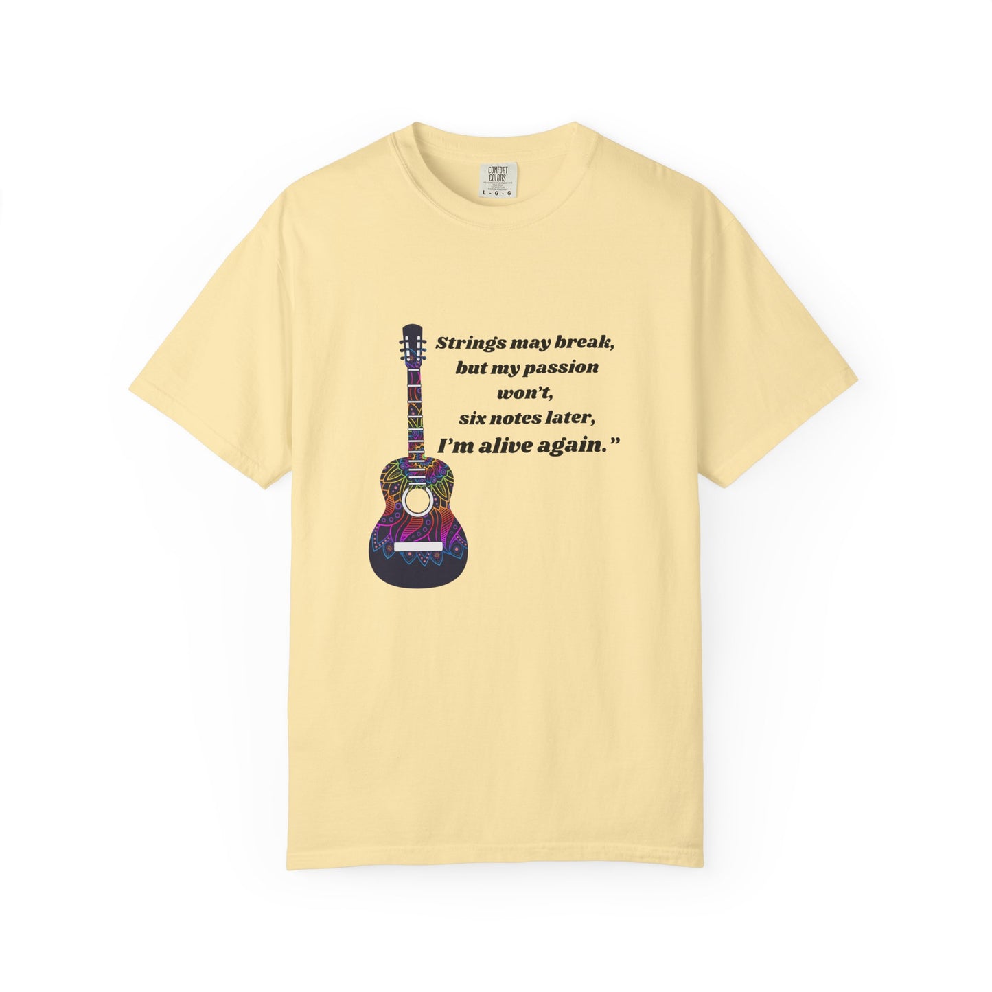 Musical Passion T-Shirt - Guitar Design, Perfect Gift for Musicians, Music Lovers, Holiday Apparel, Inspirational Tee, Casual Wear