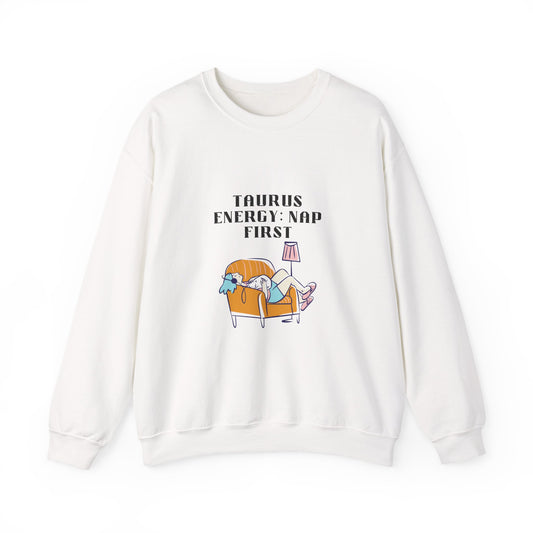 Taurus Nap Sweatshirt: Cozy Zodiac Crewneck for Astrology Lovers, Perfect Gift for Birthdays, Relaxation, and Home
