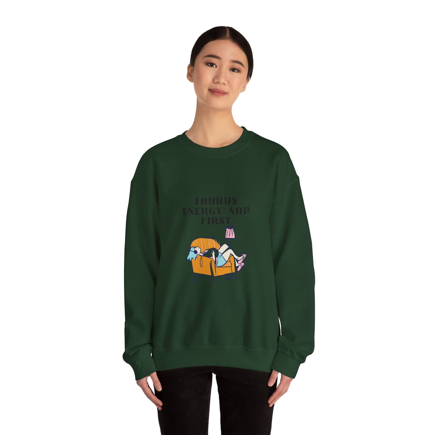 Taurus Nap Sweatshirt: Cozy Zodiac Crewneck for Astrology Lovers, Perfect Gift for Birthdays, Relaxation, and Home