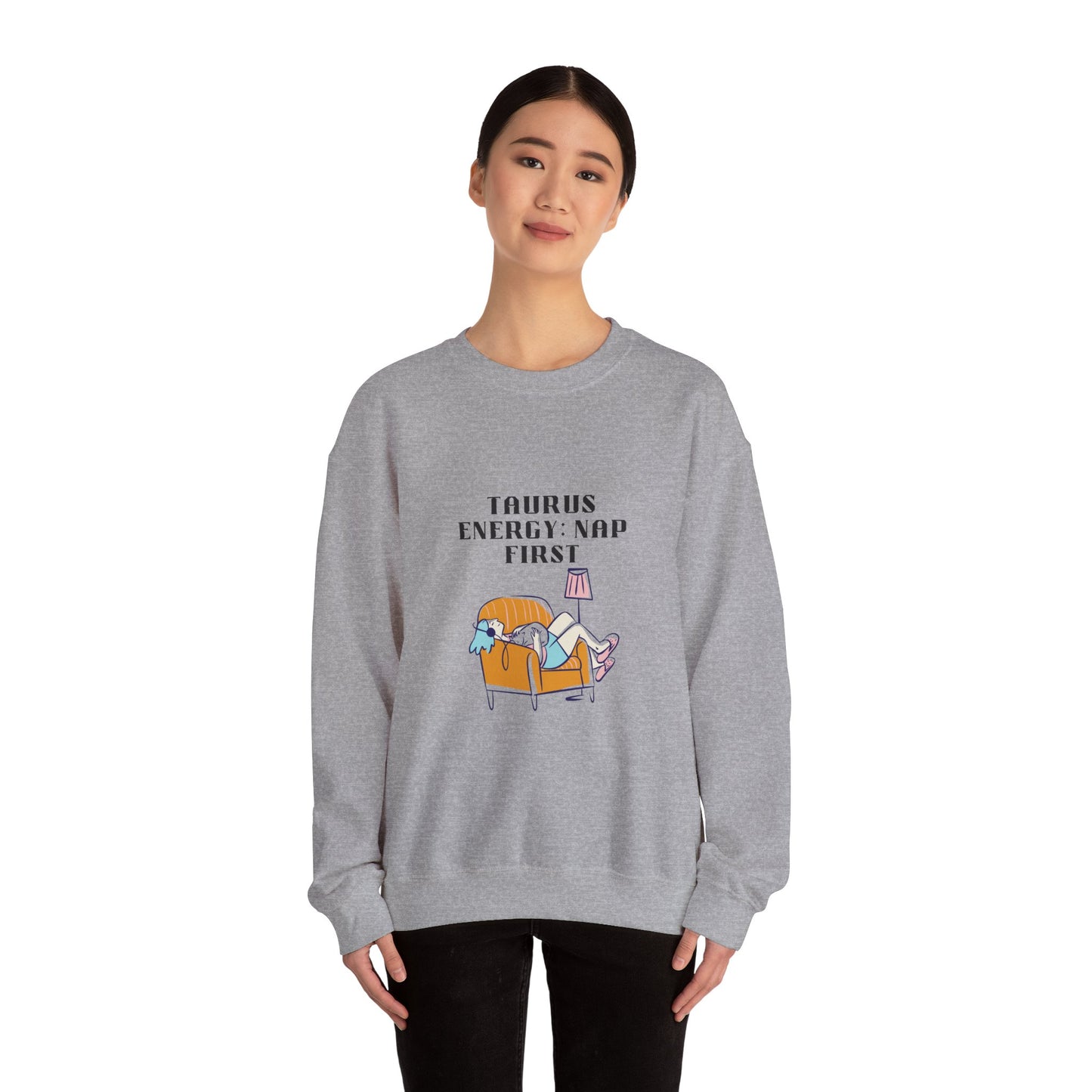 Taurus Nap Sweatshirt: Cozy Zodiac Crewneck for Astrology Lovers, Perfect Gift for Birthdays, Relaxation, and Home