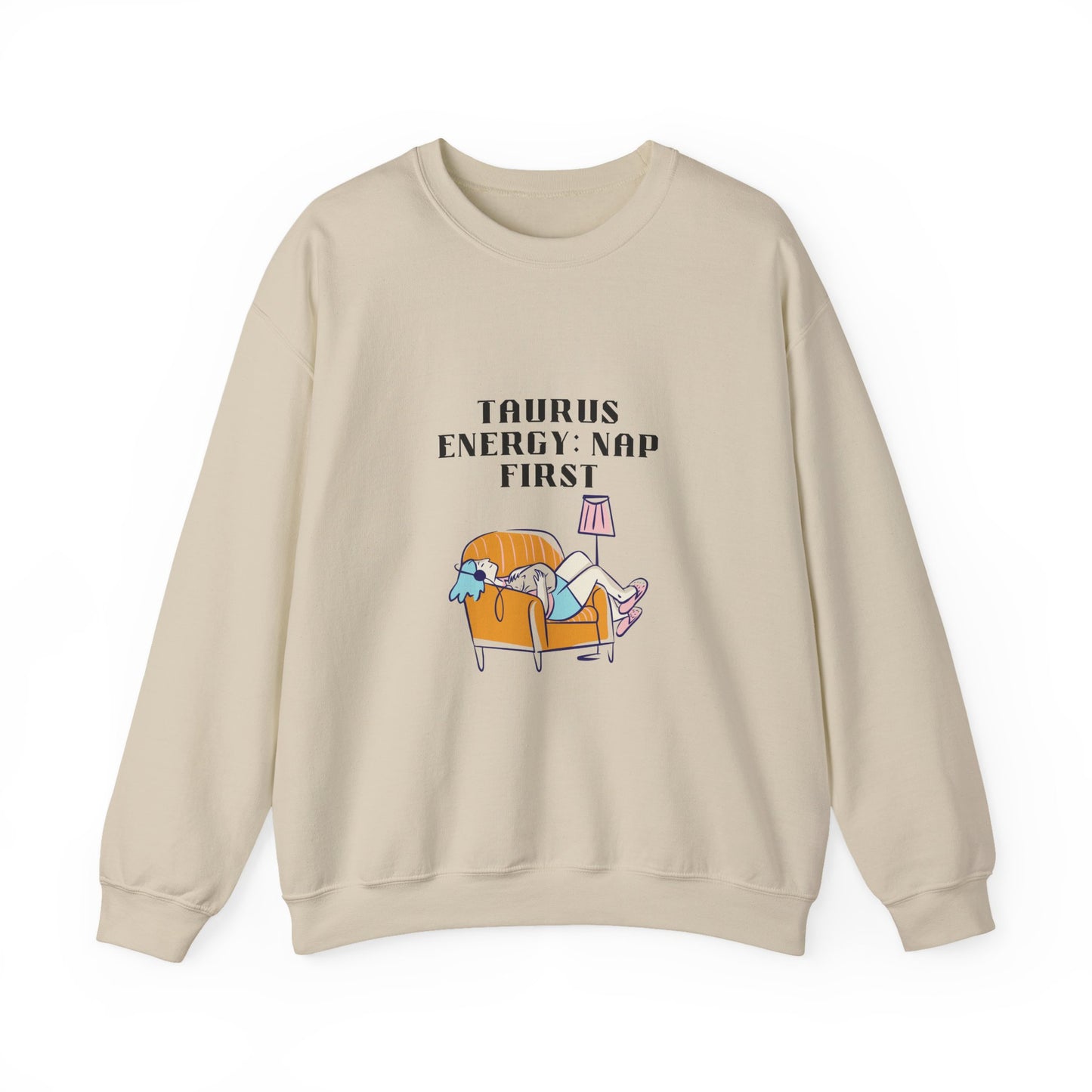 Taurus Nap Sweatshirt: Cozy Zodiac Crewneck for Astrology Lovers, Perfect Gift for Birthdays, Relaxation, and Home