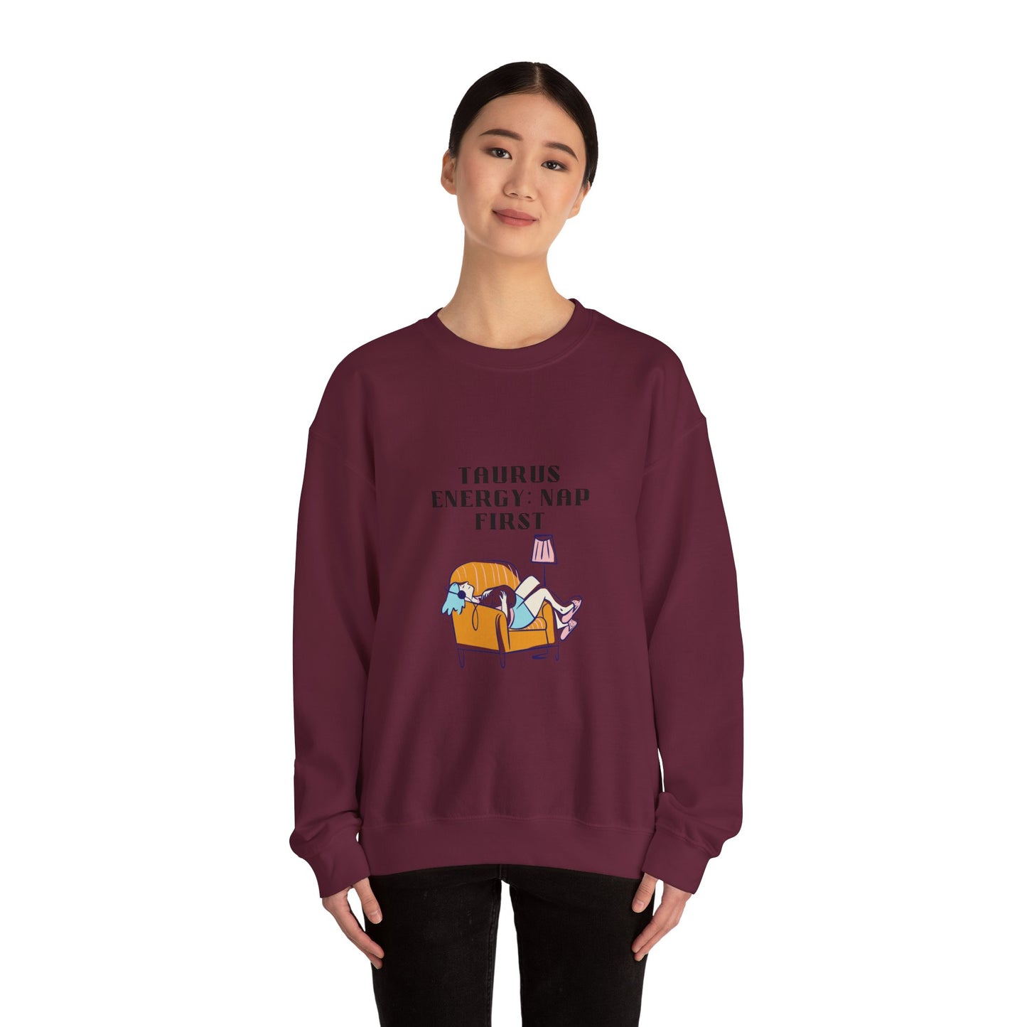 Taurus Nap Sweatshirt: Cozy Zodiac Crewneck for Astrology Lovers, Perfect Gift for Birthdays, Relaxation, and Home