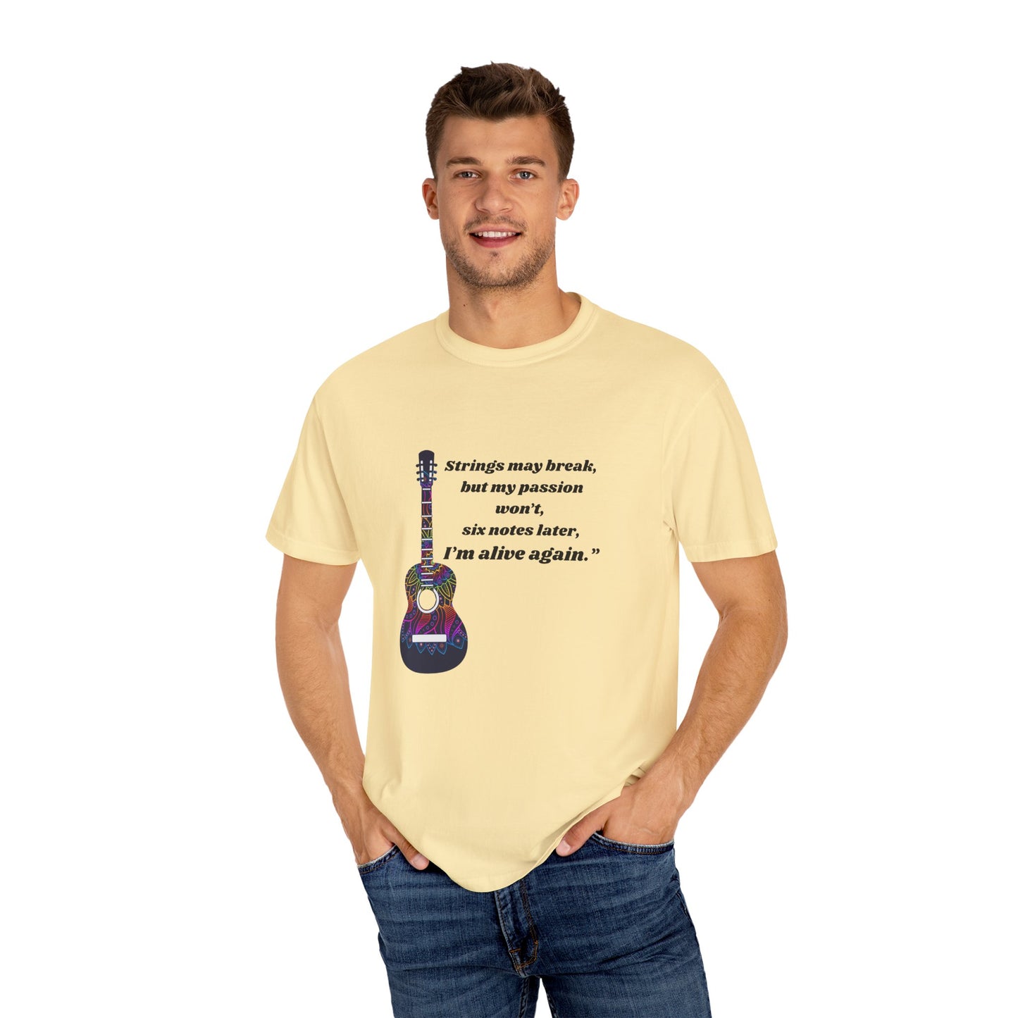 Musical Passion T-Shirt - Guitar Design, Perfect Gift for Musicians, Music Lovers, Holiday Apparel, Inspirational Tee, Casual Wear